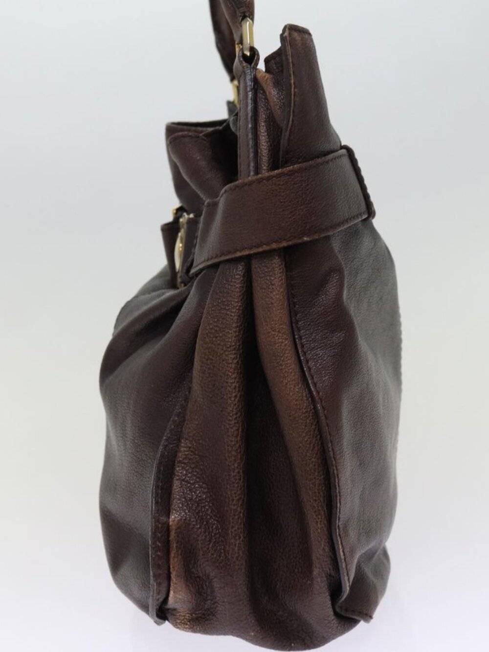 BURBERRY Shoulder Bag Leather Brown Auth bs15061 - Picture 5 of 16